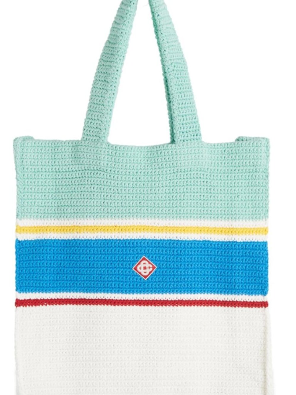 NWT Casablanca Blue & White Stripe Crochet Tote